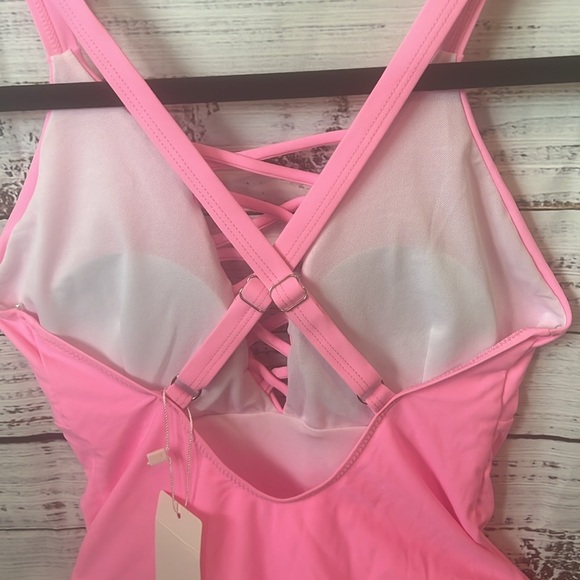 Ekouaer Women's Bathing Suit Plunge V Neck One Piece NWT - Picture 5 of 9